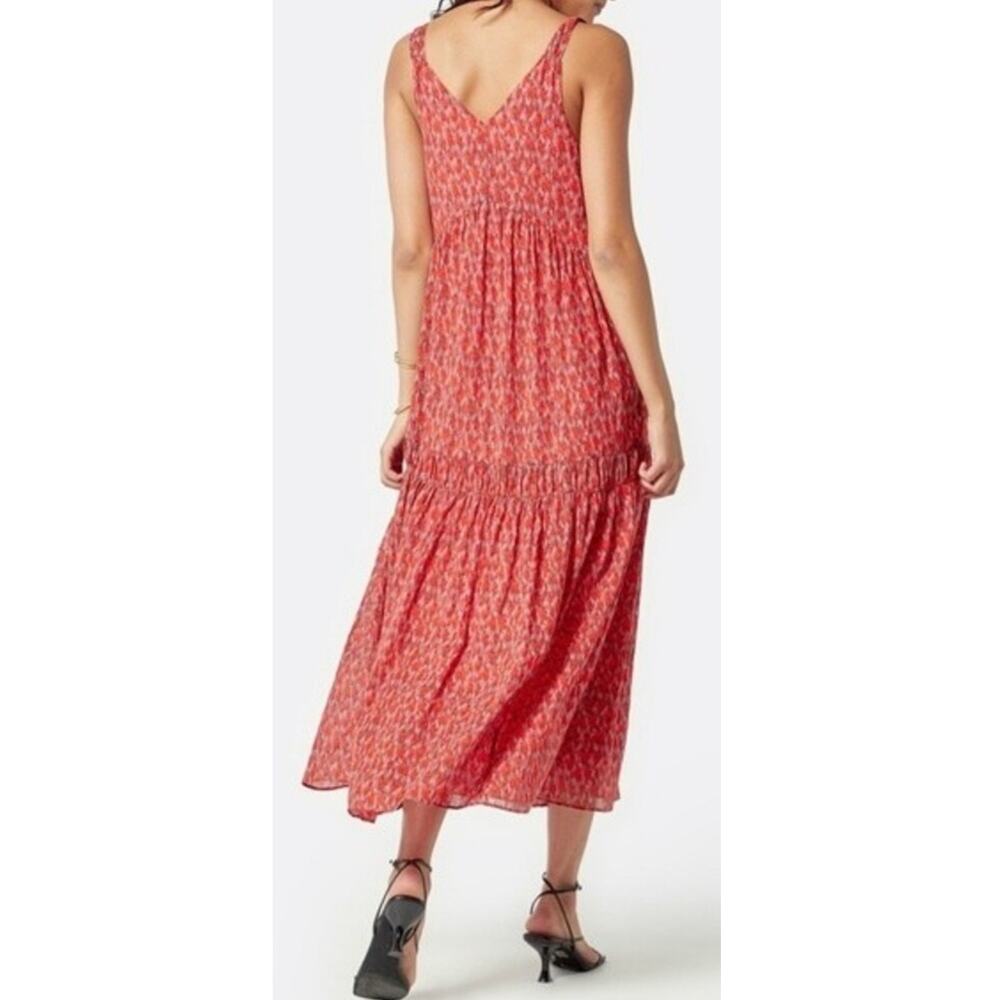 Joie Bondi Tiered Sleeveless Maxi Dress Women's Small Tea Rose Cotton Lined - Picture 2 of 6